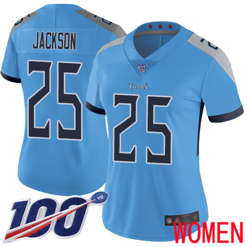 Tennessee Titans Limited Light Blue Women Adoree  Jackson Alternate Jersey NFL Football #25 100th Season Vapor Untouchable->women nfl jersey->Women Jersey